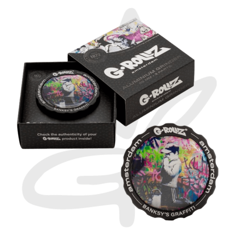 👨‍🎨Grinder Banksy "Praying boy" 53mm - G-Rollz - Gardenz CBD Shop👨‍🎨