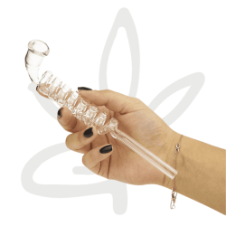 Pipe CBD "Spirale" en verre 17cm - Kawum