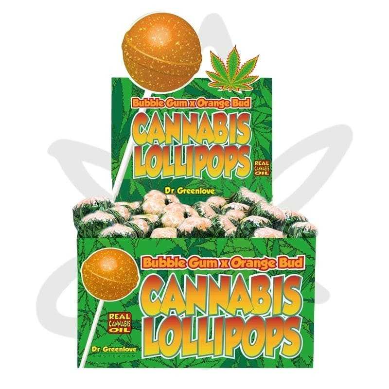 🍊🍭Sucette au cannabis Bubblegum x Orange Bud - Gardenz CBD Shop🍭🍊