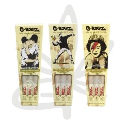 Cônes pré-roulés "Banksy" Organic hemp x3 - G-ROLLZ - Feuille à rouler