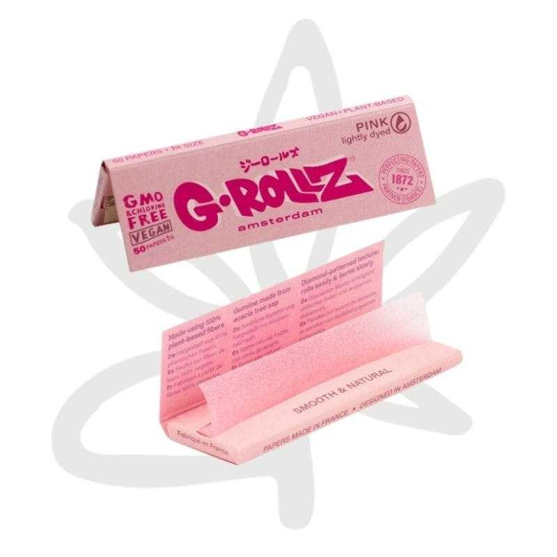 💯Feuille a rouler Lightly Dyed Pink 1/4- G-ROLLZ - Gardenz CBD Shop💯