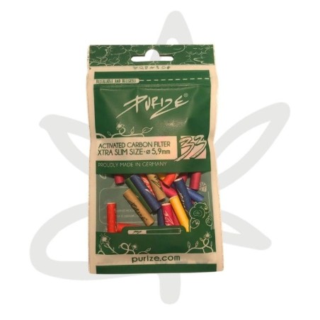 Filtres à Charbon Actif Taille Régulière 9mm - Purize - Lot De 100 - À Base De Noix De Coco