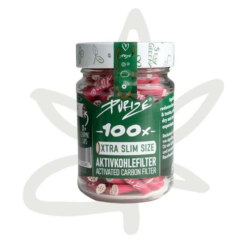 Filtre charbon actif joint Slim x100 - Purize - Gardenz E CBD Shop Filtre charbon actif joint Slim x100 - Purize - Gardenz E CBD Shop