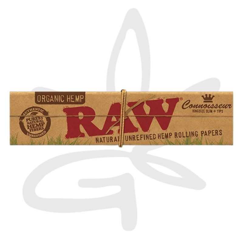 🗞️ Feuille a rouler Connoisseur King size Slim Organic Hemp + toncars - Raw - Gardenz CBD Shop 🗞️