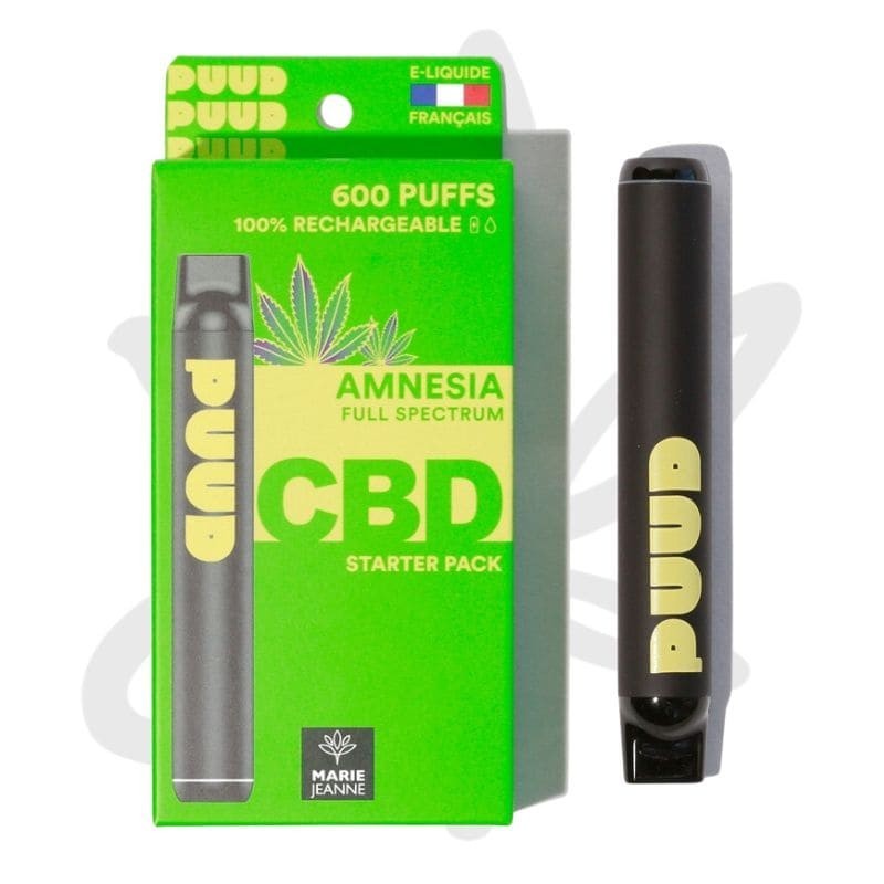 😮‍💨🌿PUUD Amnesia 100mg CBD 600 Puffs - Marie Jeanne - Gardenz CBD Shop 🌿😮‍💨