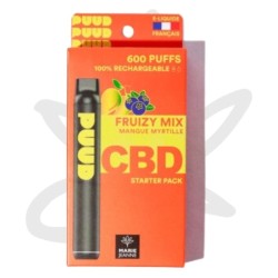 Puff CBD 100mg "PUUD Fruizy Mix" 600 puffs (rechargeable) - Marie Jeanne﻿