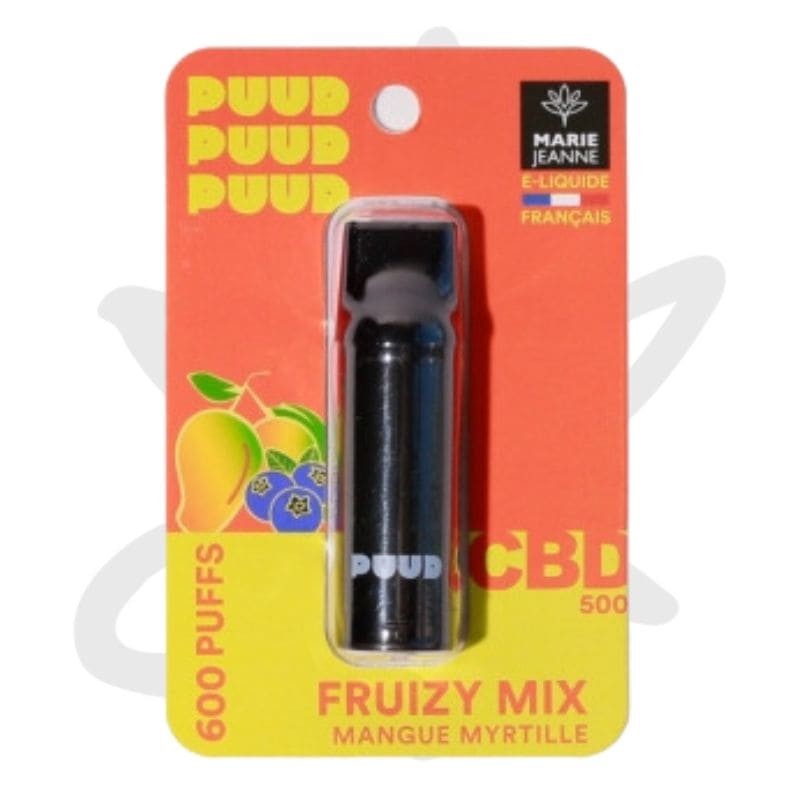 🥭🫐Cartouche PUUD Fruizy Mix 100mg CBD 600 puffs - Marie Jeanne - Gardenz CBD Shop🫐🥭