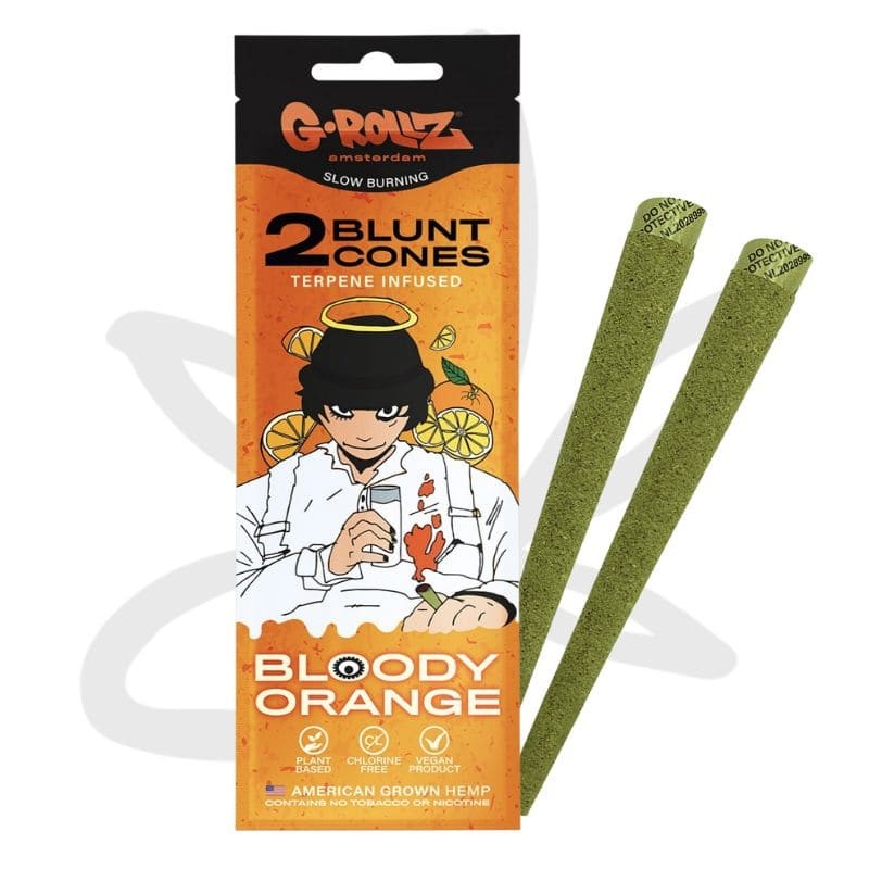 👨‍🔧🟠 Blunt Bloody Orange pre-rolled x2 - G-ROLLZ - Gardenz CBD Shop 🟠👨‍🔧