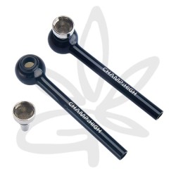 Pipe CBD en verre noire - Champ High