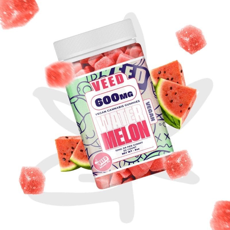 🍉🤯 Gummies Pastèque 600mg delta 9 THC x60 - VEED - Gardenz Shop meilleur CBD 🤯🍉