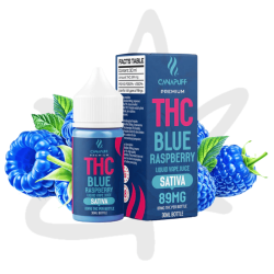 E liquide THC 89mg "Blue Raspberry" 30ml - Canapuff