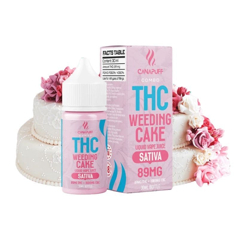 E liquide THC 89mg + 1000mg CBC "Weeding Cake" 30ml - Canapuff