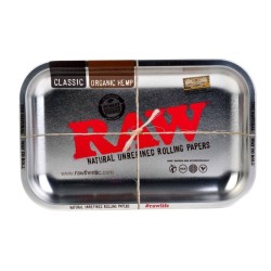 Plateau à rouler métal "Argent" 27,5 x 17,5 cm - Raw