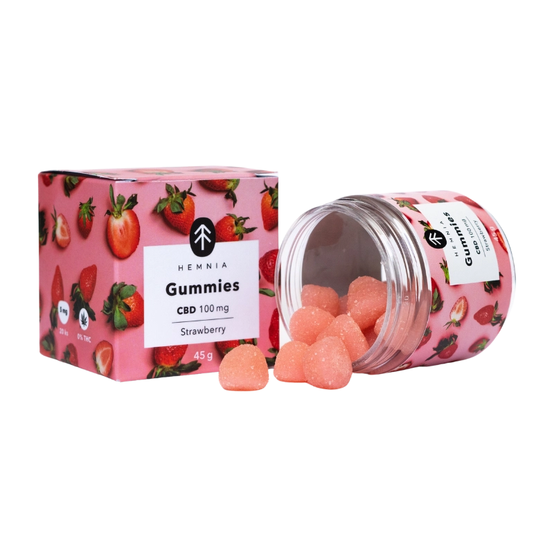 Gummies CBD 100mg - Strawberry - Hemnia