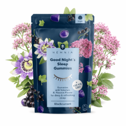 Gummies CBD 150mg, Valerian 465mg & Passiflora incarnata 315mg "Good Night's Sleep" Cassis x15 - Hemnia