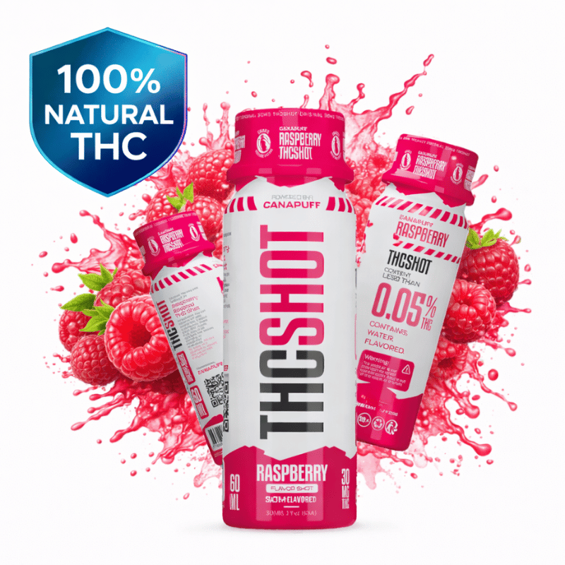 Sirop THC 30mg "Raspberry" 60ml - Canapuff