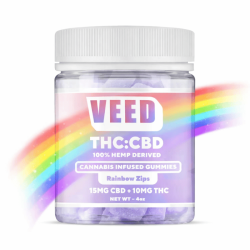 Gummies THC 300mg + CBD 450mg Rainbow Zips - Veed