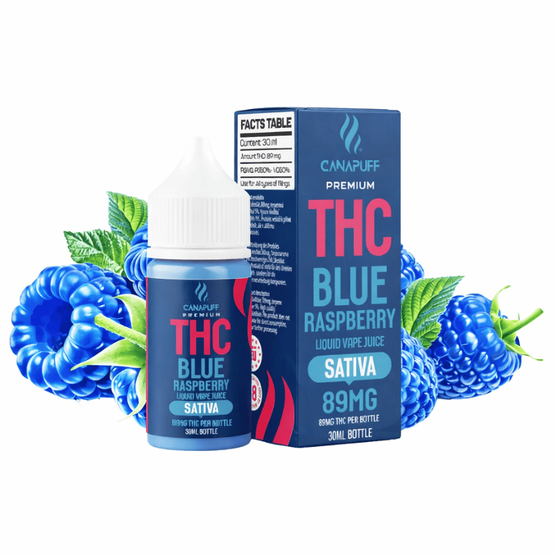 E liquide THC 89mg Blue Raspberry 30ml - Canapuff