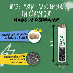 Filtres joint charbon actif Regular ø9mm x100 - Purize