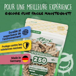 Filtres joint charbon actif Extra Slim ø6mm x250 - Purize﻿