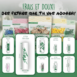 Filtres joint charbon actif Extra Slim ø6mm x250 - Purize﻿