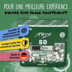 Filtres joint charbon actif Regular ø9mm x50 - Purize