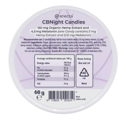 Gummies CBD 75mg + CBN 75mg + Melatonine - Sleep - Enecta