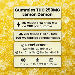 Gummies THC 250MG Lemon Demon – Space Gummiz