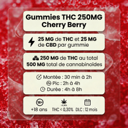 Gummies THC 250MG Cherry Berry – Space Gummiz