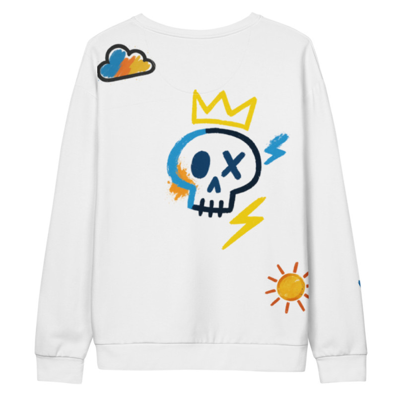 Sweat en coton all over unisexe