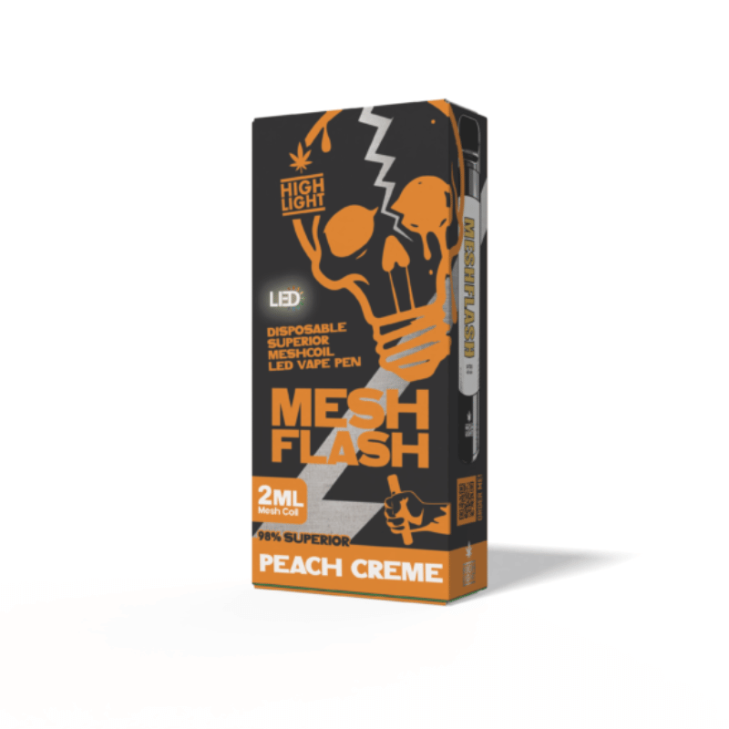 Vape Peach Cream Mesh Flash 2ml – Pêche, crème, LED | Gardenz
