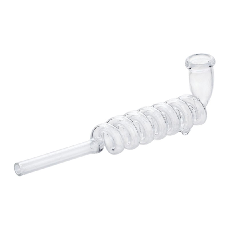 Pipe CBD "Spirale" en verre 17cm - Kawum