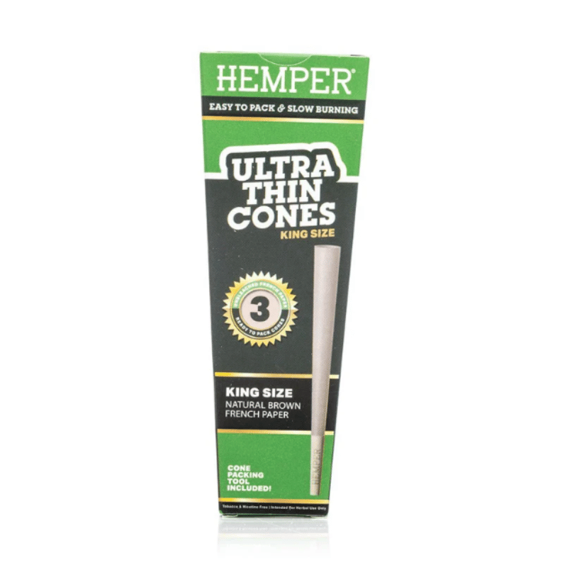 Ultra-thin pre-rolled cones King Size x3 - Hemper