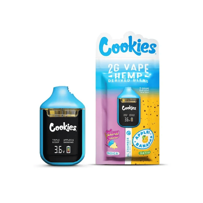 Vape 2G Hemp dual chamber Triple scoop et Apples Bananas - Cookies
