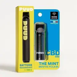 Kit PUUD Fresh Mint Isolat CBD 500mg + Batterie Marie Jeanne | Gardenz