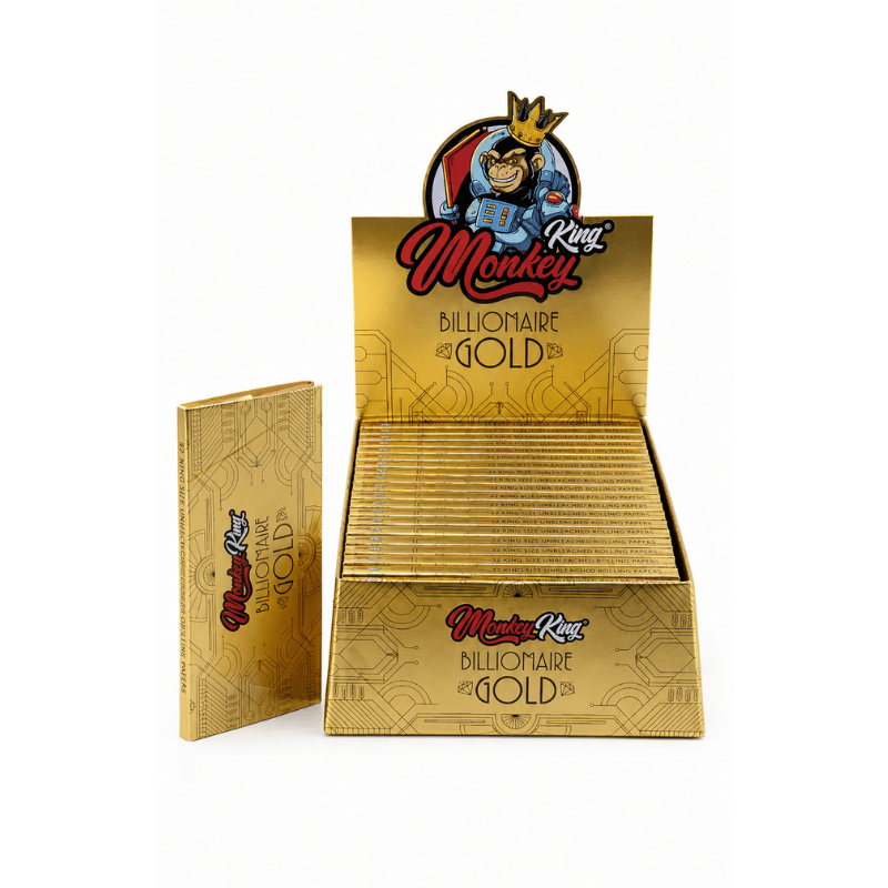 Feuilles à rouler XL "Billionaire Gold" x32 + tips gold x32 - Monkey King