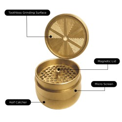 Grinder Gridlock Toothless 72mm Gold V-Syndicate | Gardenz