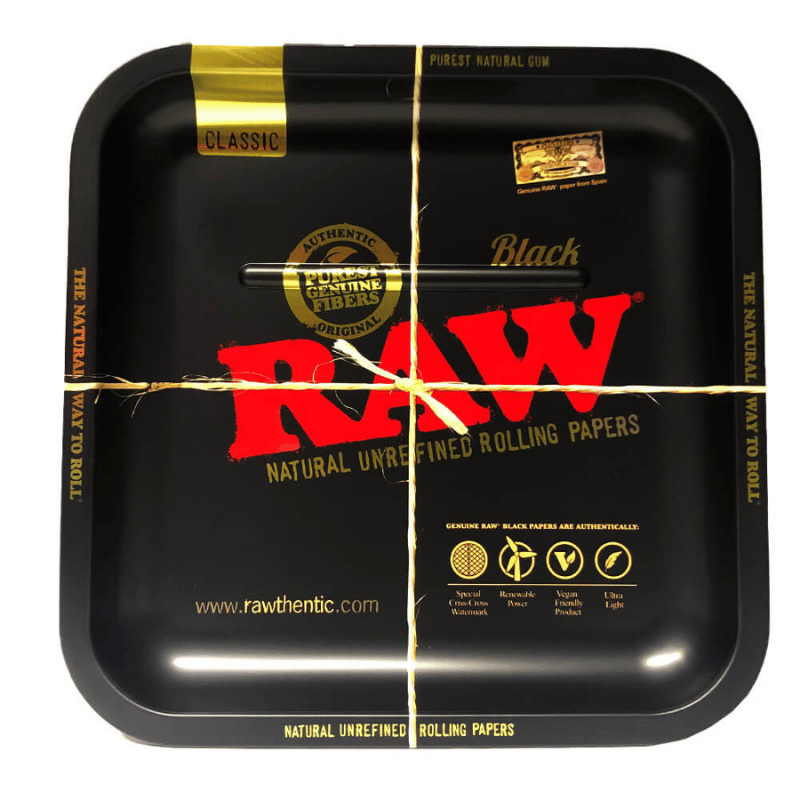 Plateau à rouler carré - classic black - Raw