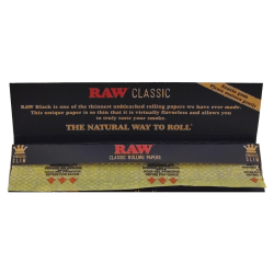 Feuilles à rouler Slim King Size Black x32 RAW 12g/m² | Gardenz
