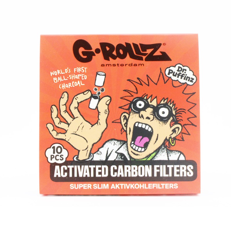 Filtres charbon actif 6mm noir x10 - G-Rollz