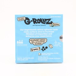 Filtres charbon actif 6mm Bleu x10 - G-Rollz