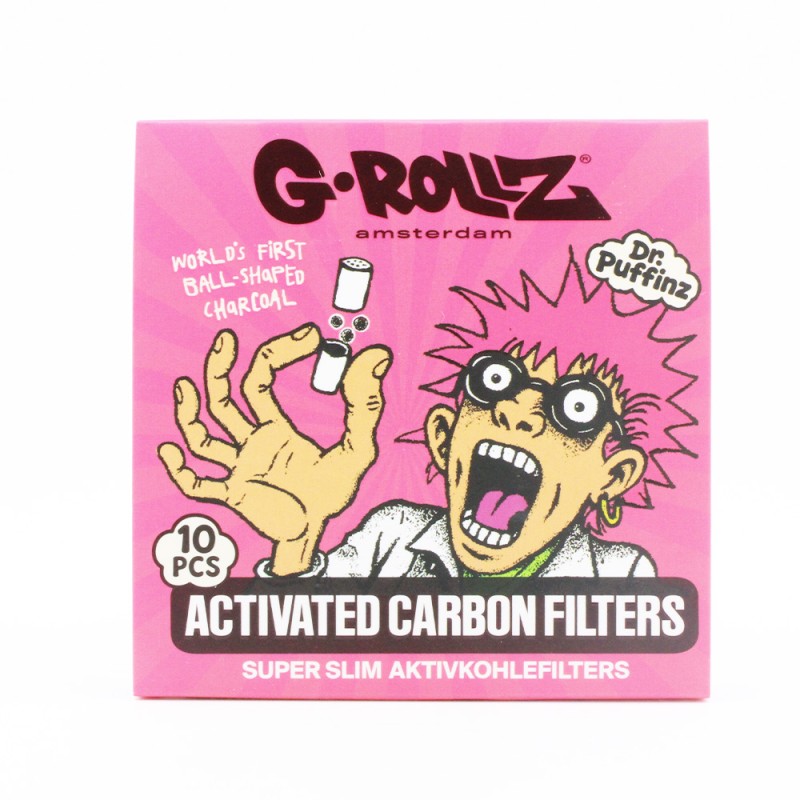 Filtres charbon actif 6mm rose x10 - G-Rollz