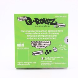 Filtres charbon actif 6mm vert x10 - G-Rollz