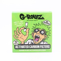 Filtres charbon actif 6mm vert x10 - G-Rollz
