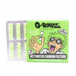 Filtres charbon actif 6mm vert x10 - G-Rollz