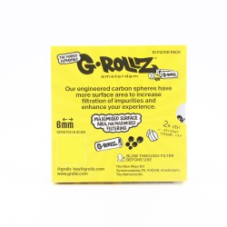 Filtres charbon actif 6mm jaune x10 - G-Rollz