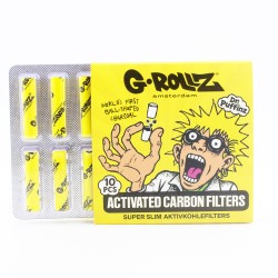 Filtres charbon actif 6mm jaune x10 - G-Rollz