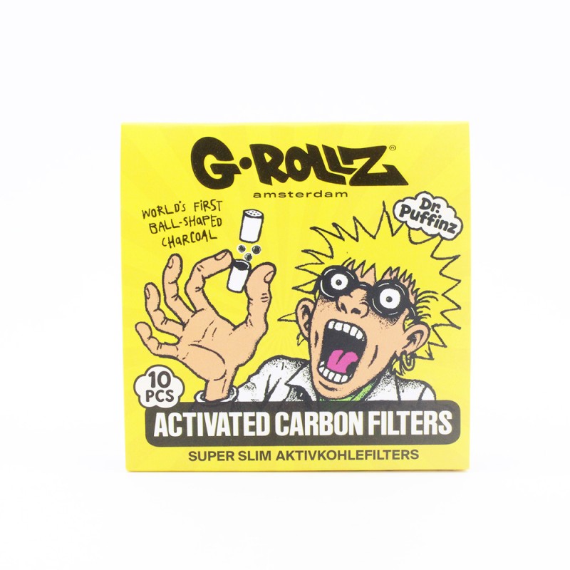 Filtres charbon actif 6mm jaune x10 - G-Rollz