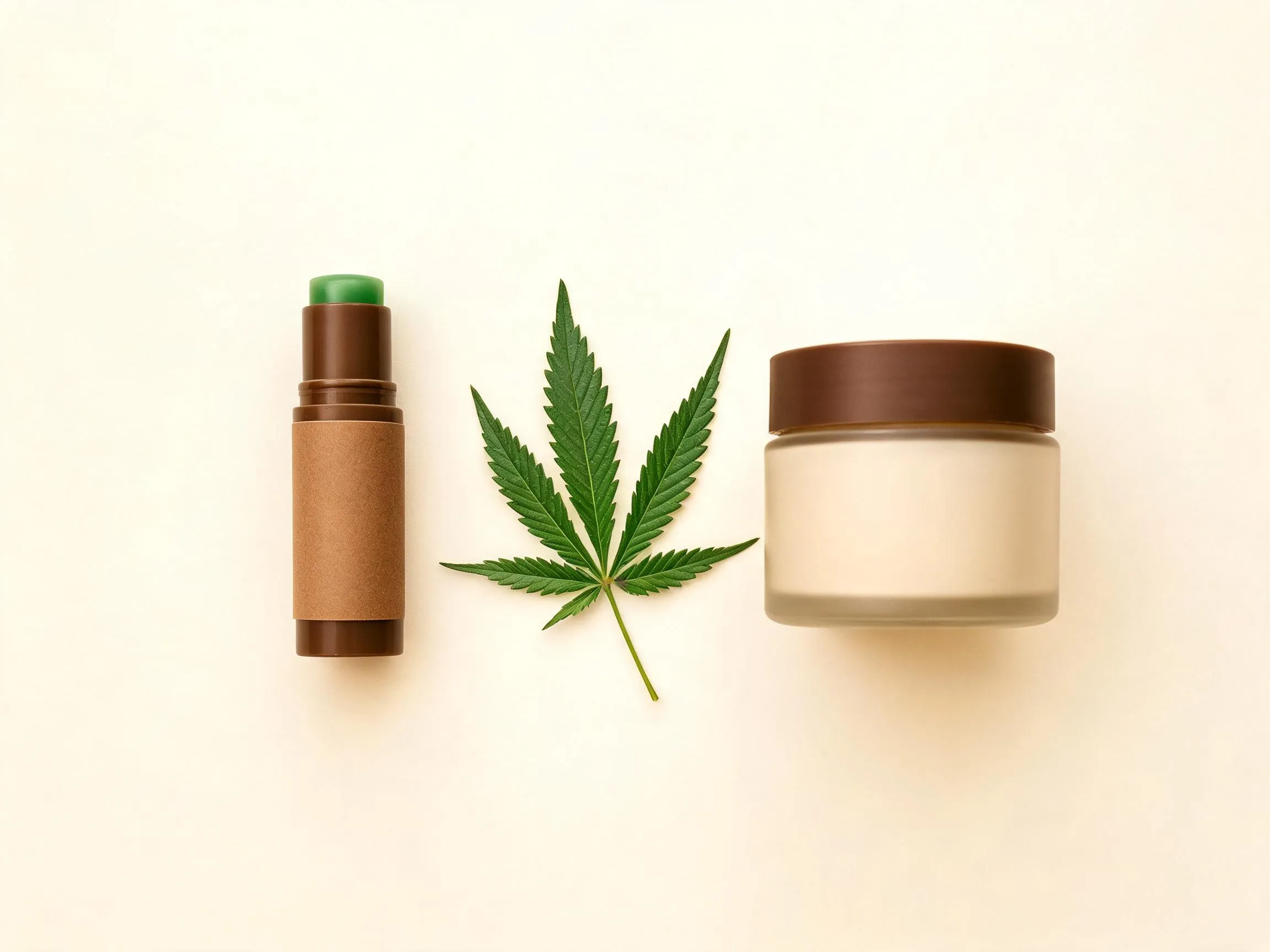 Roll-on et crème cosmétique au CBD