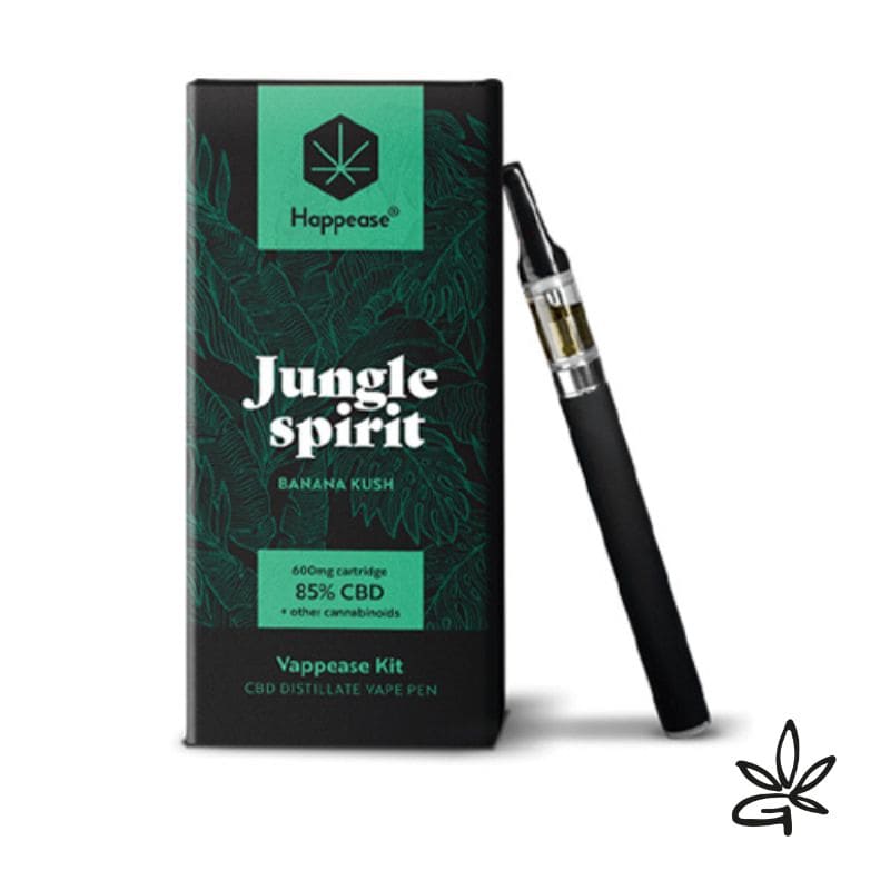 E-liquide CBD le plus puissant - Vape pen kit Vappease Jungle Spirit - Happease - CBD Marie Jeanne - e liquide CBD & vapoteuse CBD